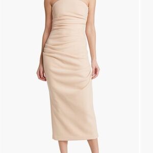 MISHA COLLECTION Strapless Dress in Soft Cream